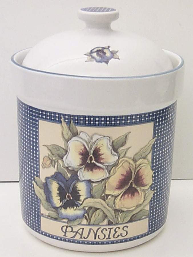 Farmhouse Blue Medium Canister & Lid by International-1