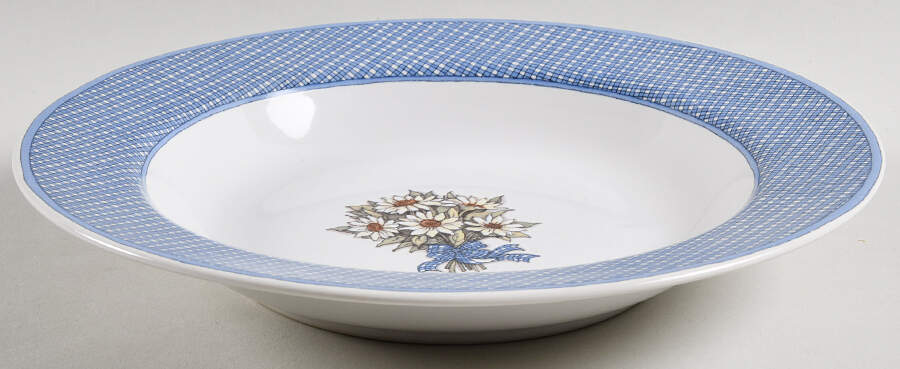 Farmhouse Blue Large Rim Soup Bowl by International-1
