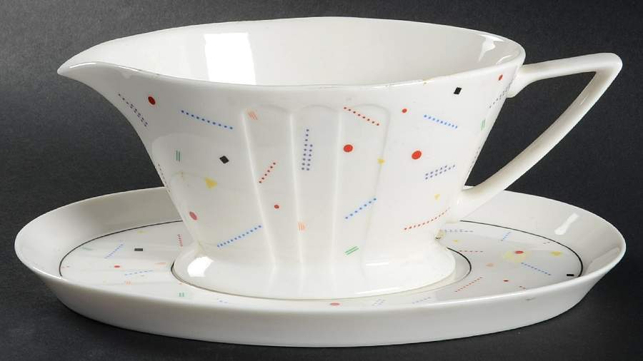 Fireworks Gravy Boat & Underplate by International-1