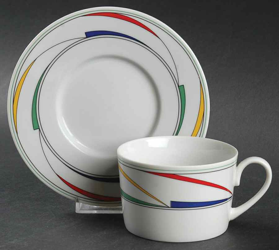 Flash Flat Cup & Saucer Set by International-1