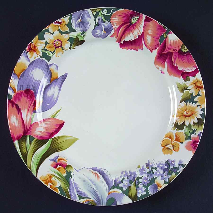 Floral Garden Salad Plate by International-1