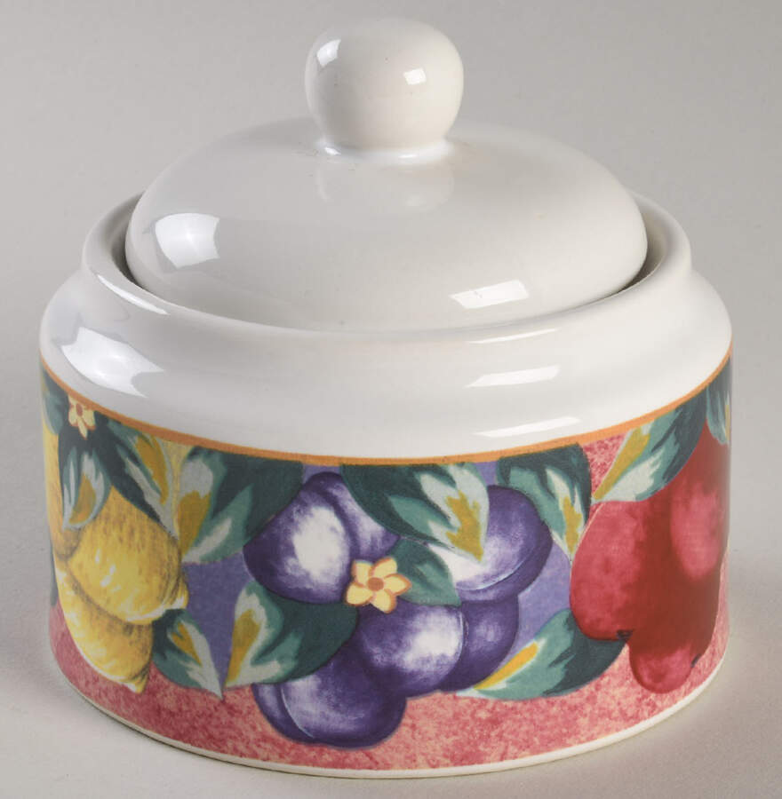 Fruit Sorbet Sugar Bowl & Lid by International-1