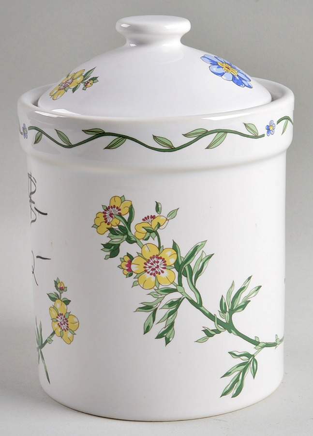 Terrace Blossoms Medium Canister & Lid by International-1