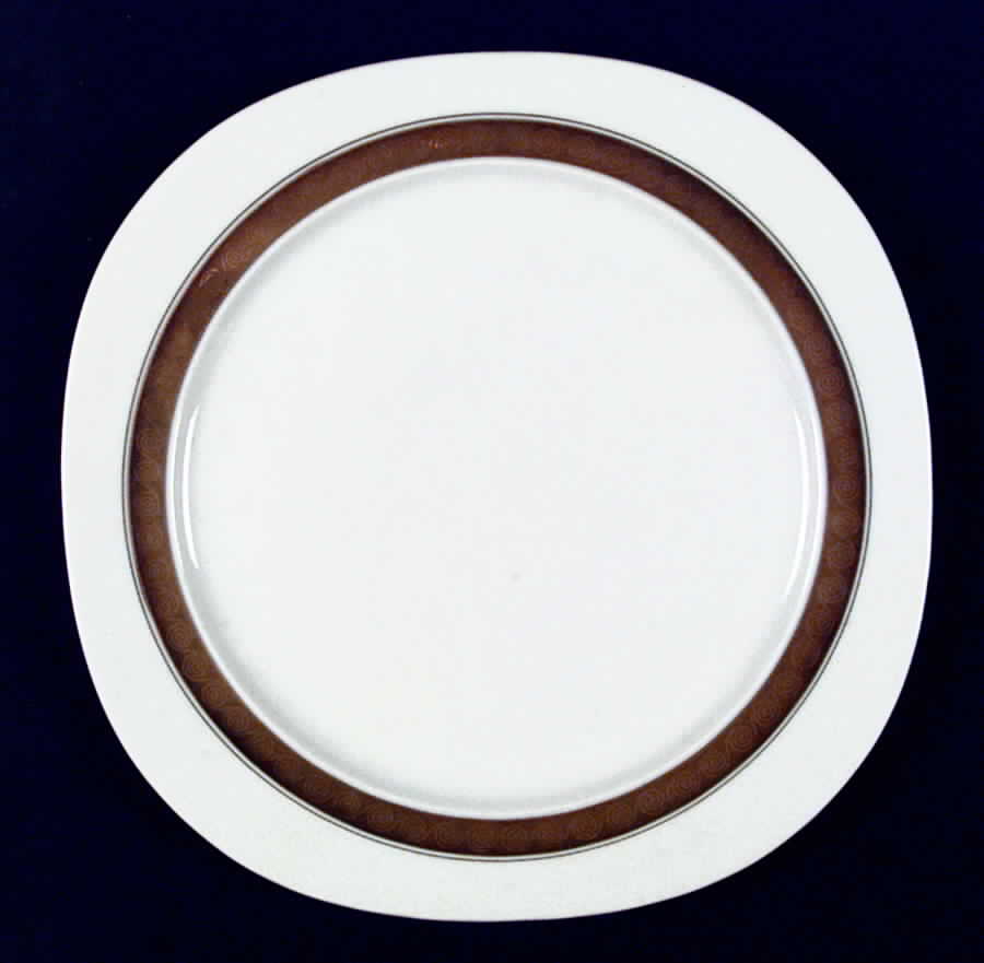 Golden Elegance White Dinner Plate by International-1