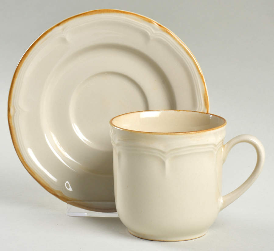 Golden Hills Flat Cup & Saucer Set by International-1