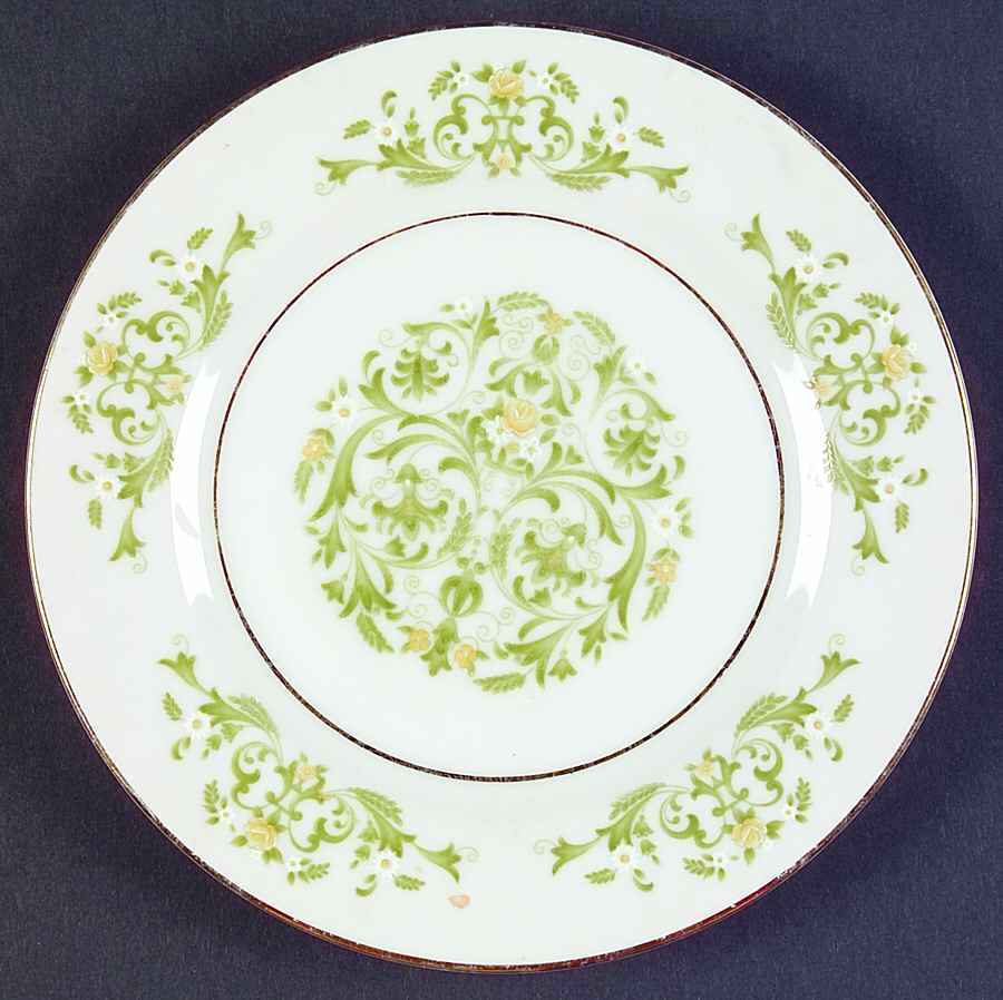 Golden Scroll Bread & Butter Plate by International-1