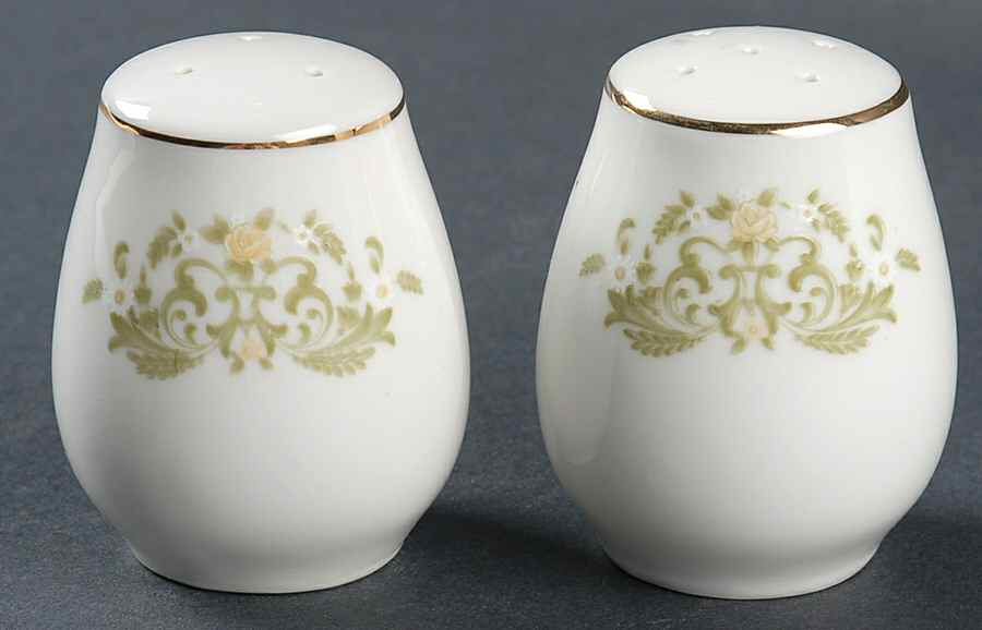 Golden Scroll Salt & Pepper Set by International-1