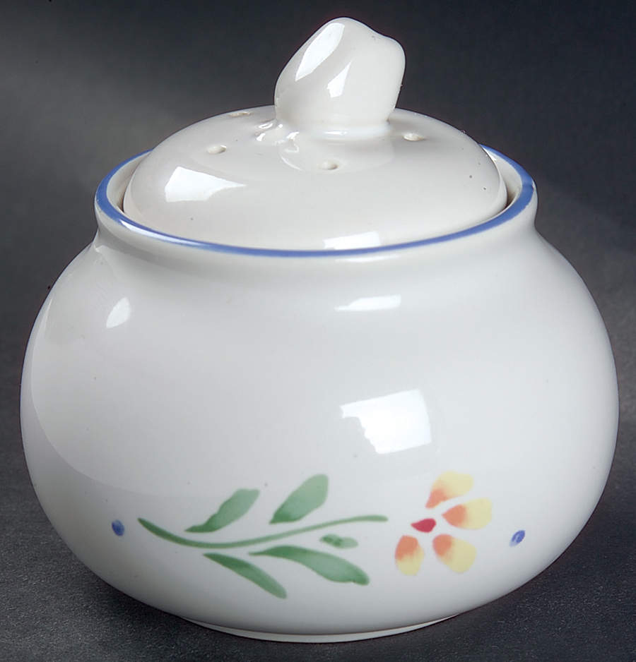 Greta (Coupe, Blue Trim) Potpourri Jar & Lid by International-1
