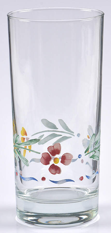 Greta (Coupe, Blue Trim) 12 Oz Glassware Tumbler by International-1