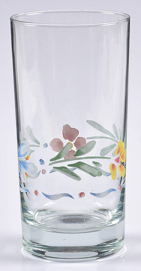 Greta (Coupe, Blue Trim) 10 Oz Glassware Tumbler by International-1