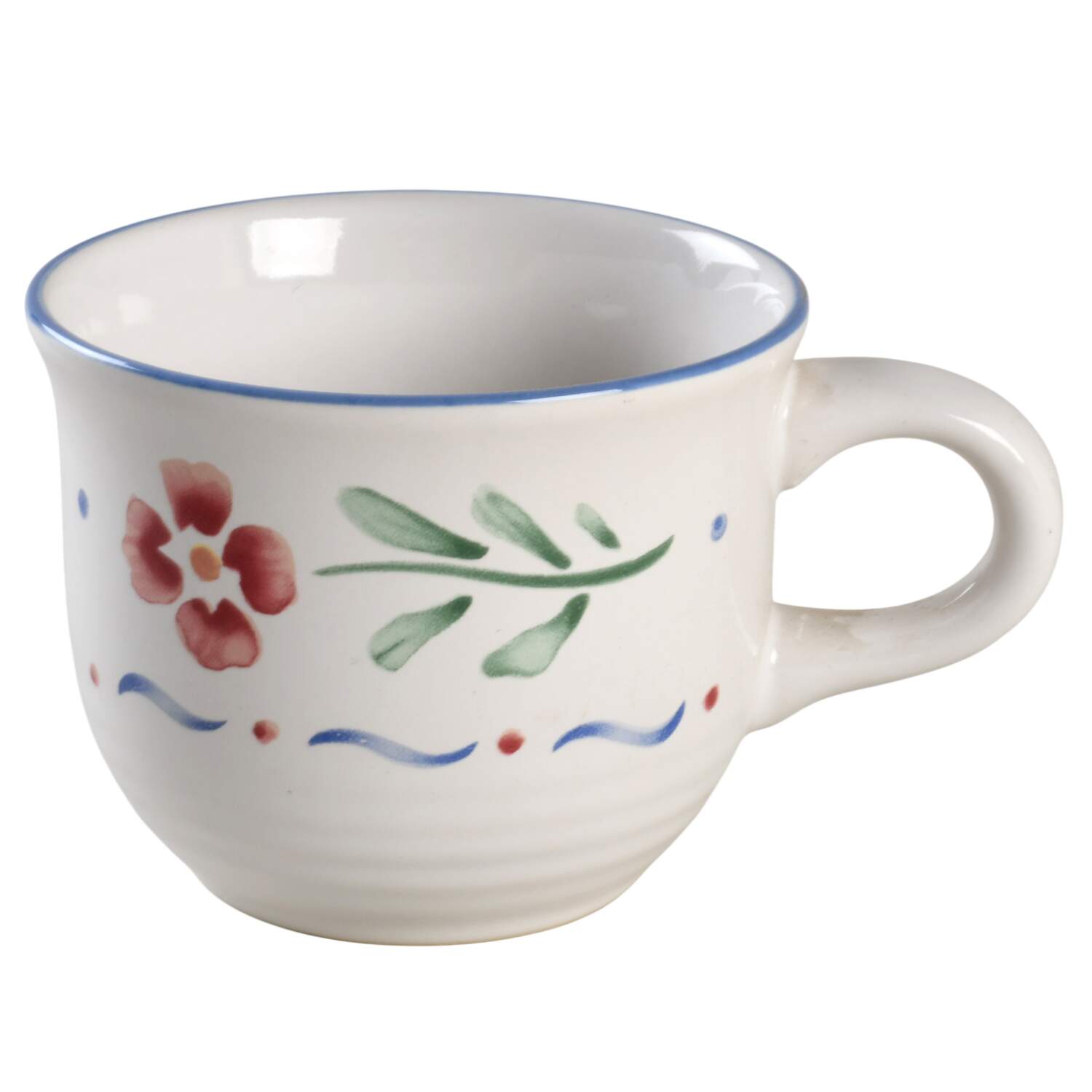 Greta (Coupe, Blue Trim) Flat Cup by International-1