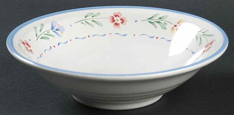 Greta (Coupe, Blue Trim) Coupe Cereal Bowl by International-1