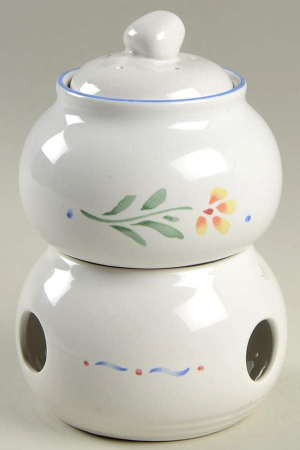 Greta (Coupe, Blue Trim) Potpourri & Lid with Stand by International-1