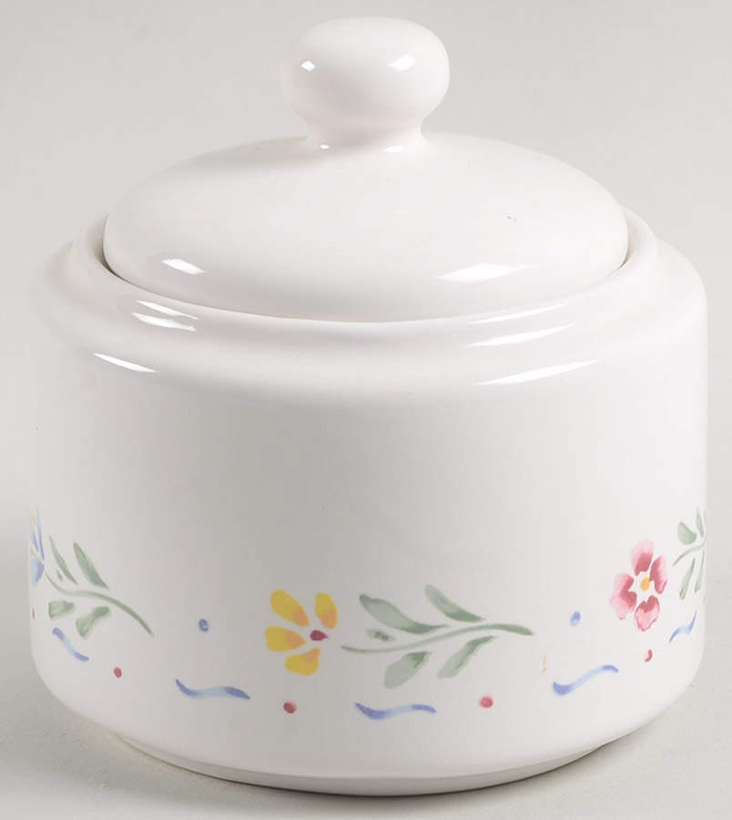 Greta (Rim, No Trim) Sugar Bowl & Lid by International-1