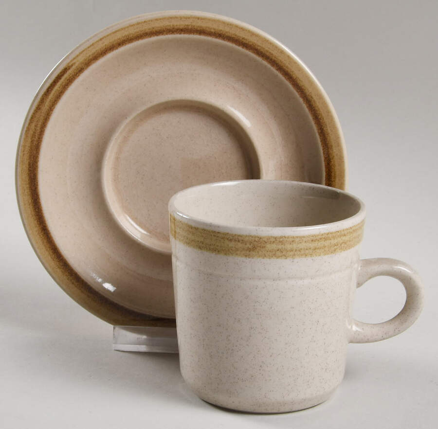 Harvest Flat Cup & Saucer Set by International-1