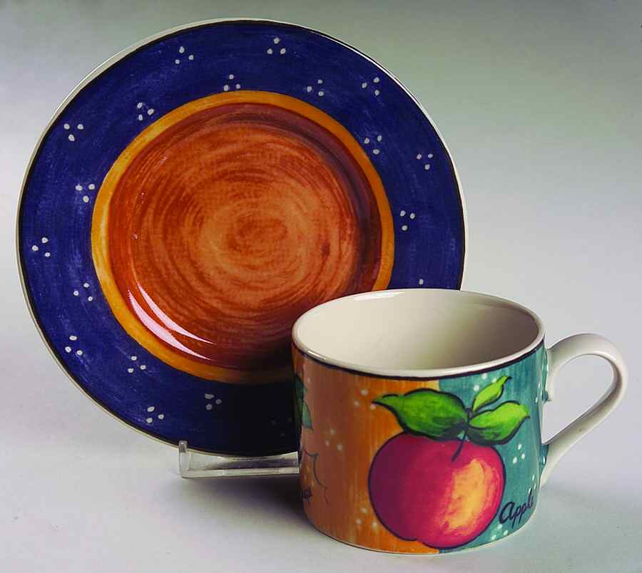 Harvest Flat Cup & Saucer Set by International-1