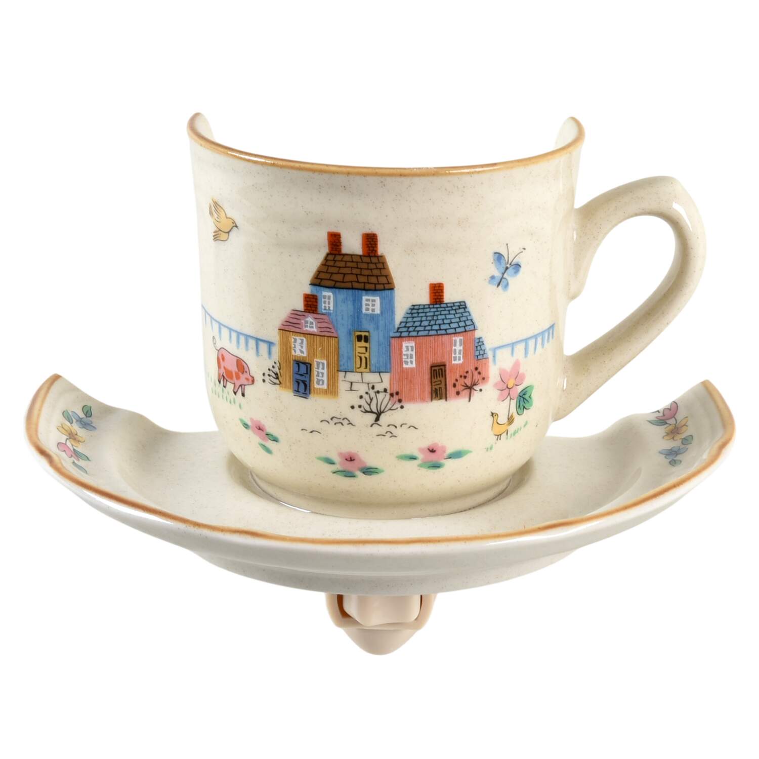 Heartland 4 3/8"-4 5/8" Night Light/Cup & Saucer HC by International-1
