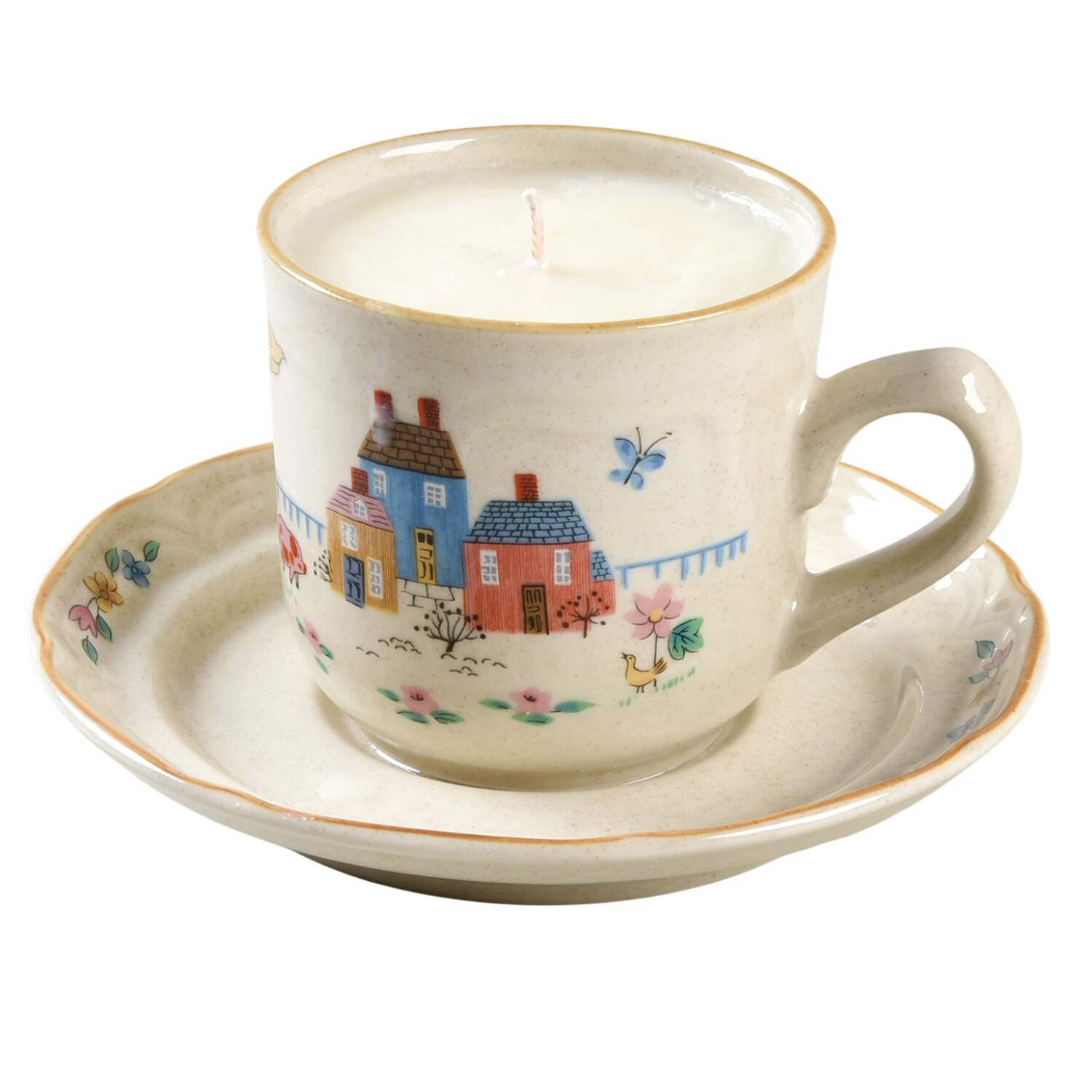 Heartland Scented Cup & Saucer Candle-Vanilla  HC by International-1