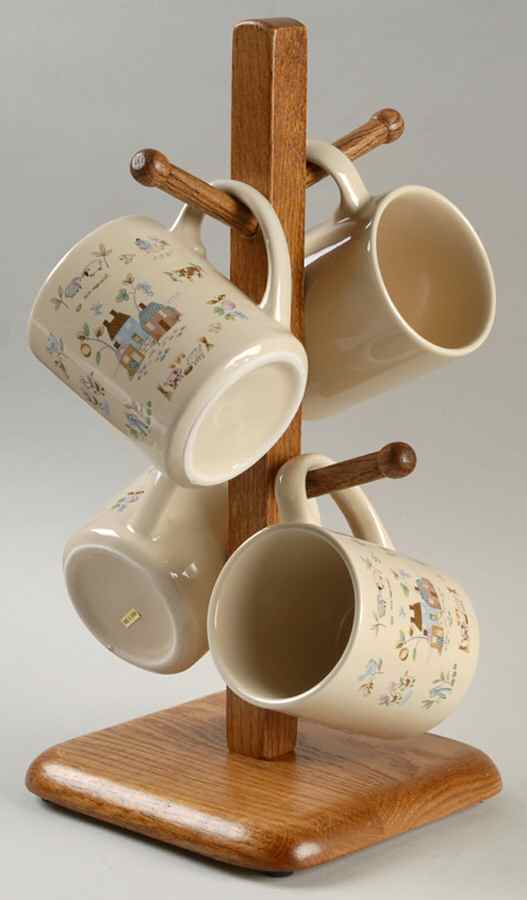 Heartland Mug Tree & 4 Mugs (4 MUGM3 & MUGTRE) by International-1