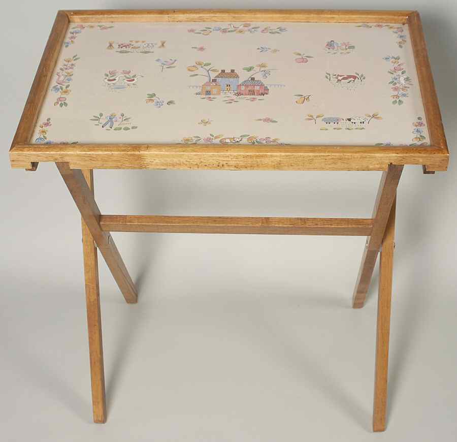 Heartland Folding Wood Tray Table by International-1