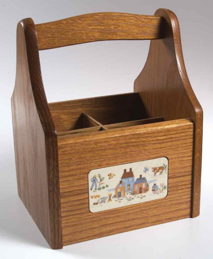 Heartland Wood Silverware/Flatware Caddy by International-1