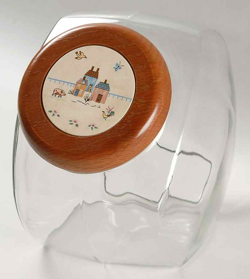 Heartland 7" Glassware Canister & Wood Lid by International-1