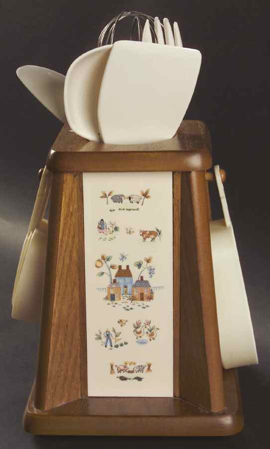 Heartland Wood Utensil Caddy Set by International-1