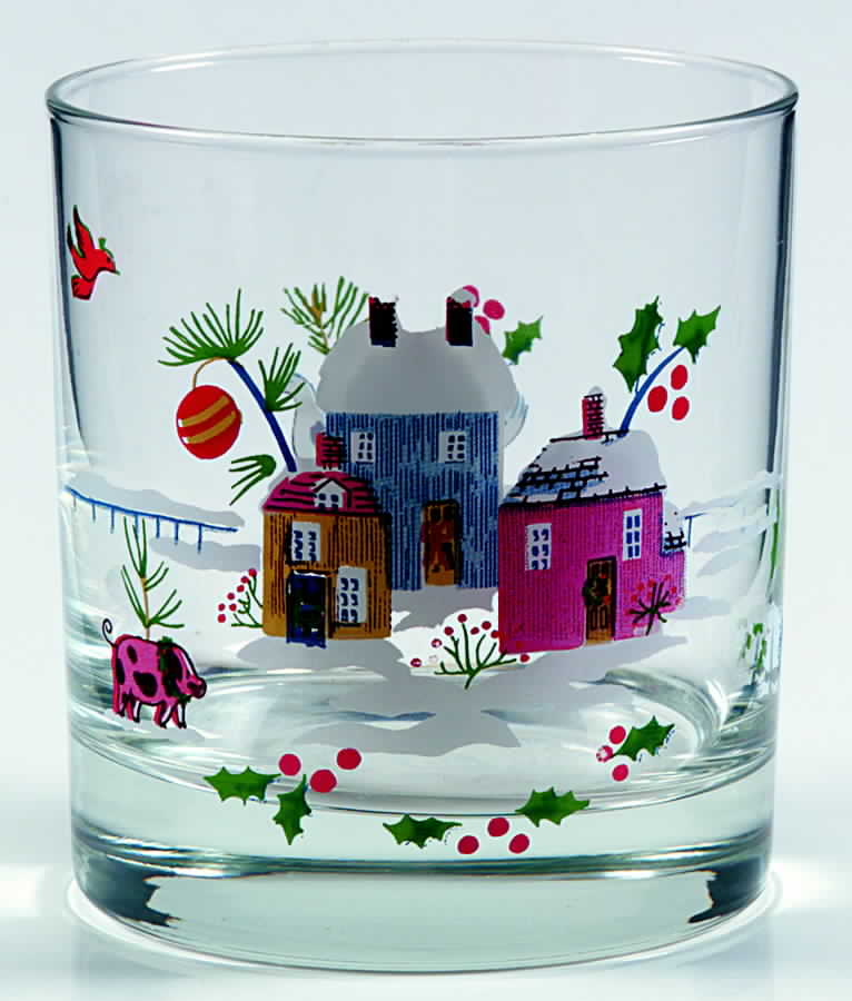 Heartland Christmas 8 Oz Glassware Double Old Fashioned by International-1