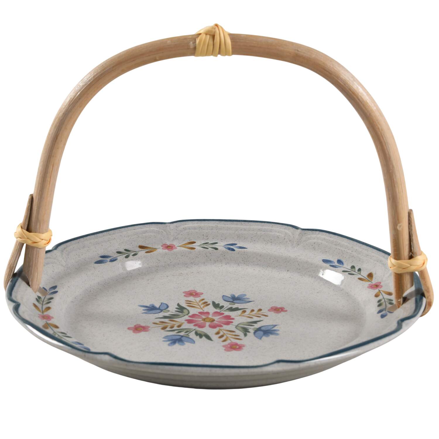 Heritage 5 3/8"-5 5/8" Bamboo Handled Serving Plate  HC by International-1