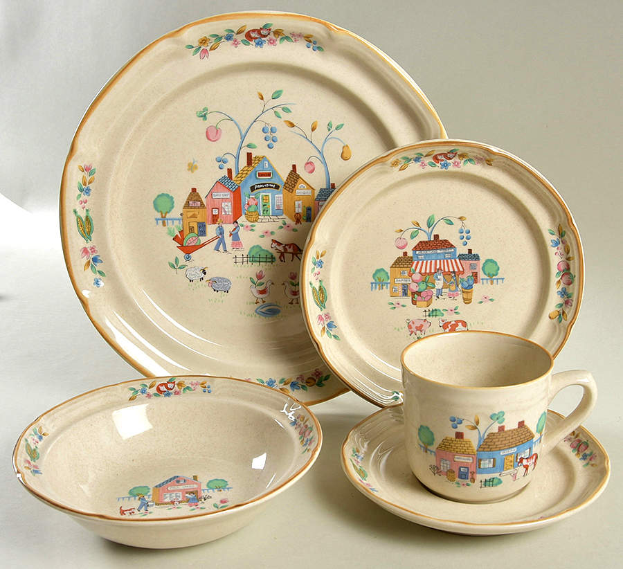 Heartland Village 5 Piece Place Setting by International-1