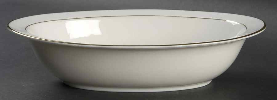 High Point (Ivory Background) 10" Oval Vegetable Bowl by International-1