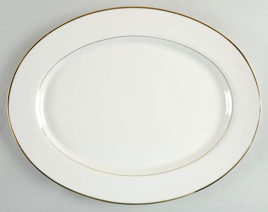High Point (Ivory Background) 14" Oval Serving Platter by International-1