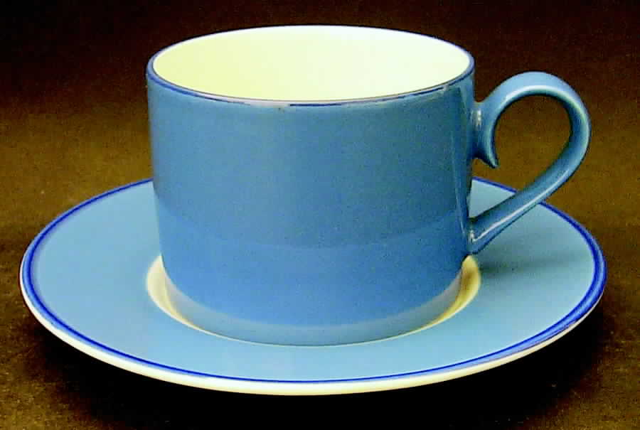 Hotline Light Blue Flat Cup & Saucer Set by International-1