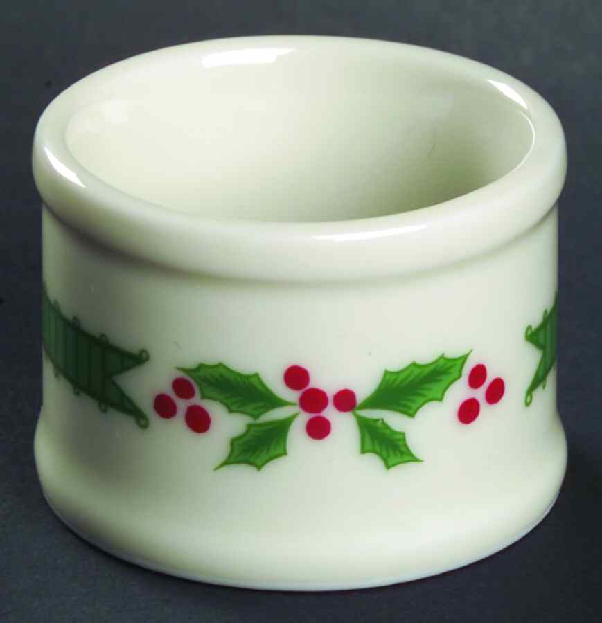 Holly Ribbon Napkin Ring by International-1