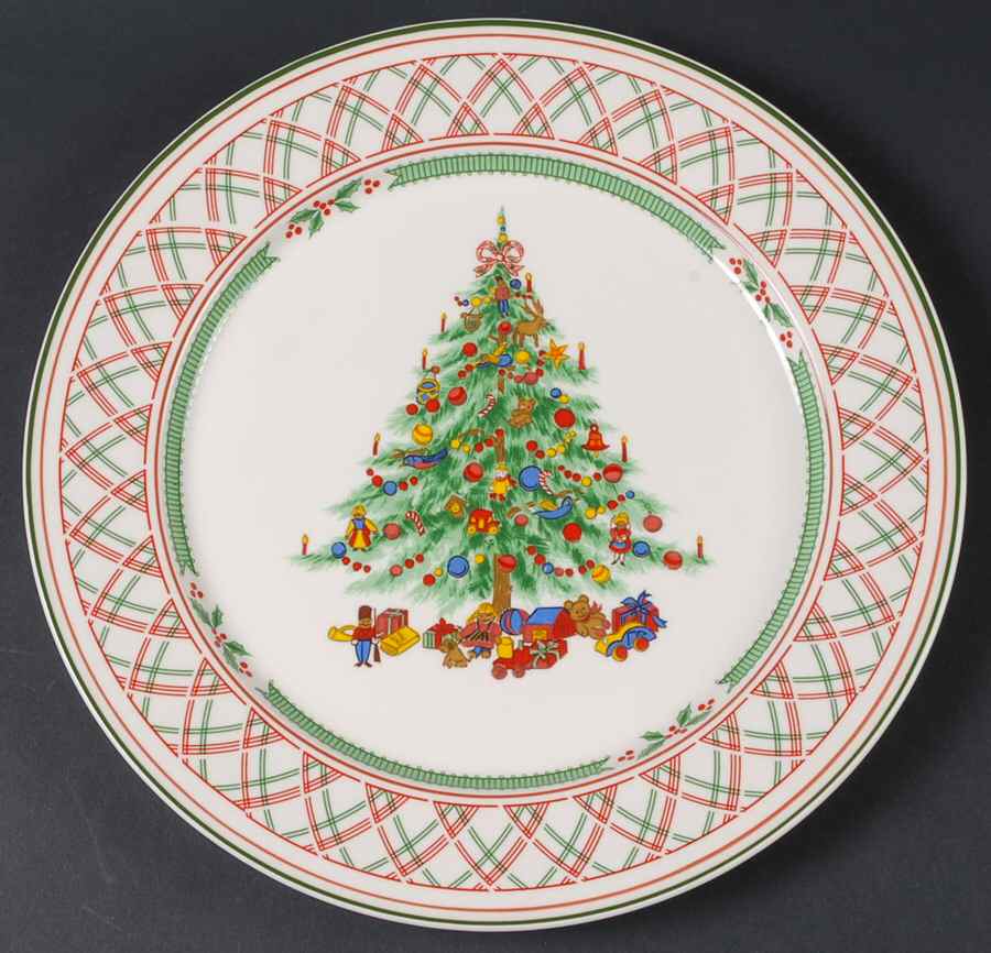 Holly Ribbon 12" Chop Plate (Round Platter) by International-1