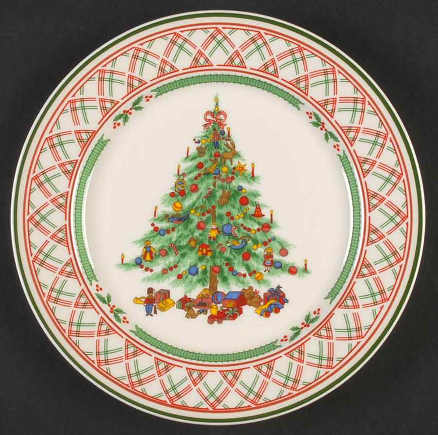 Holly Ribbon Salad Plate by International-1