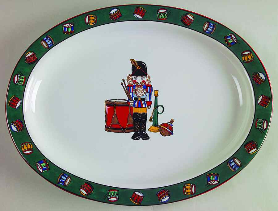 Holiday Spirit 14" Oval Serving Platter by International-1