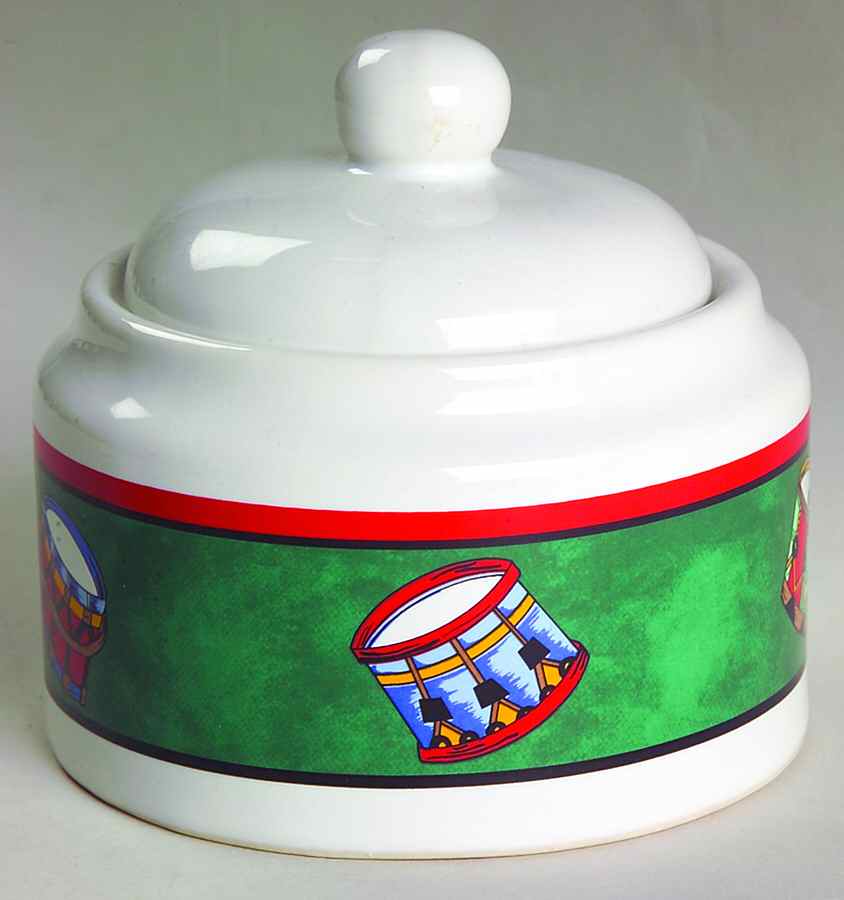 Holiday Spirit Sugar Bowl & Lid by International-1