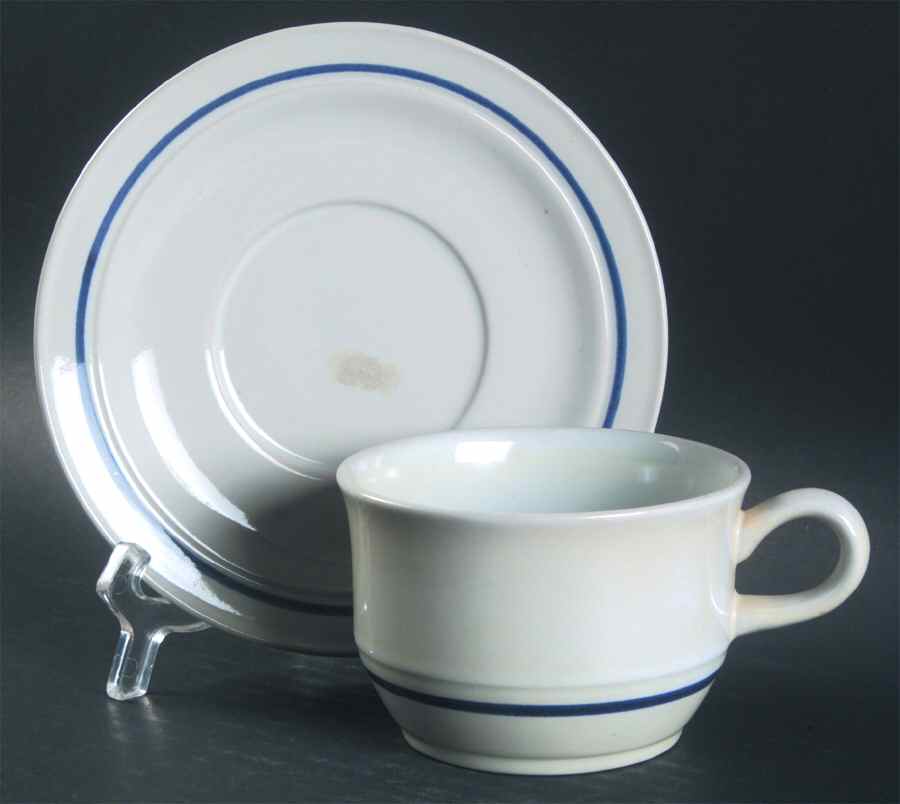 Ice Flat Cup & Saucer Set by International-1