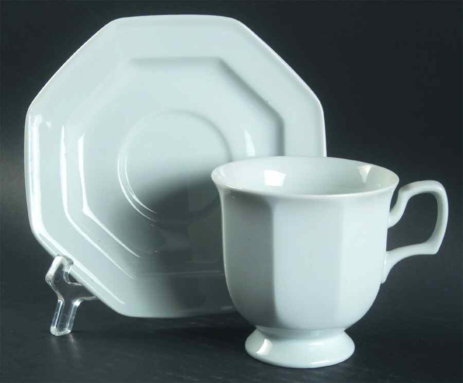 Interlude Footed Cup & Saucer Set by International-1