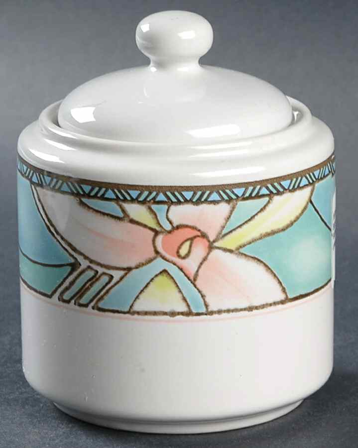 Island Orchid Sugar Bowl & Lid by International-1
