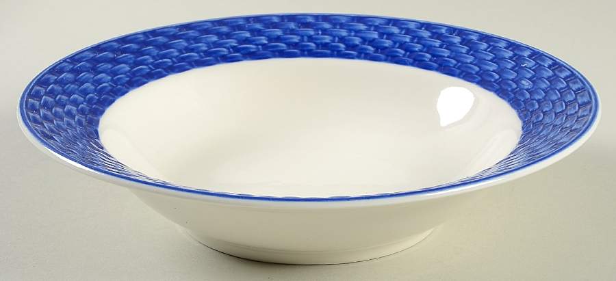 Lattice Cobalt Rim Soup Bowl by International-1