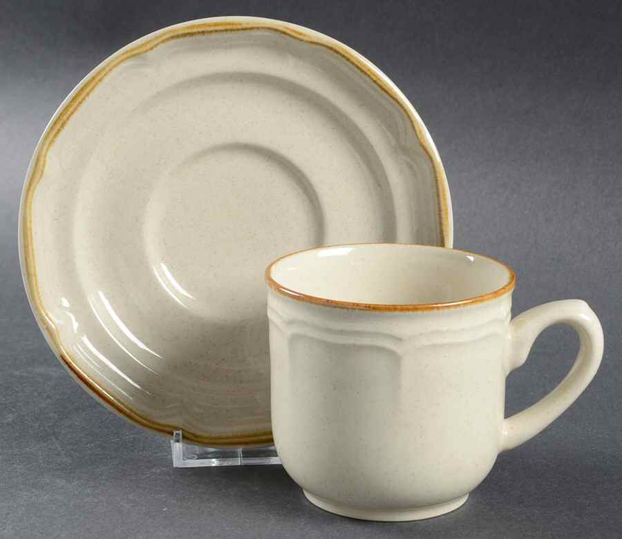 Cafe Flat Cup & Saucer Set by International-1