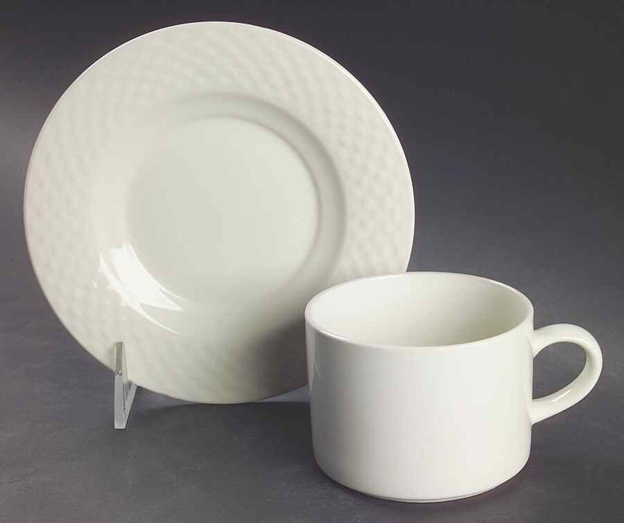 Lattice Flat Cup & Saucer Set by International-1