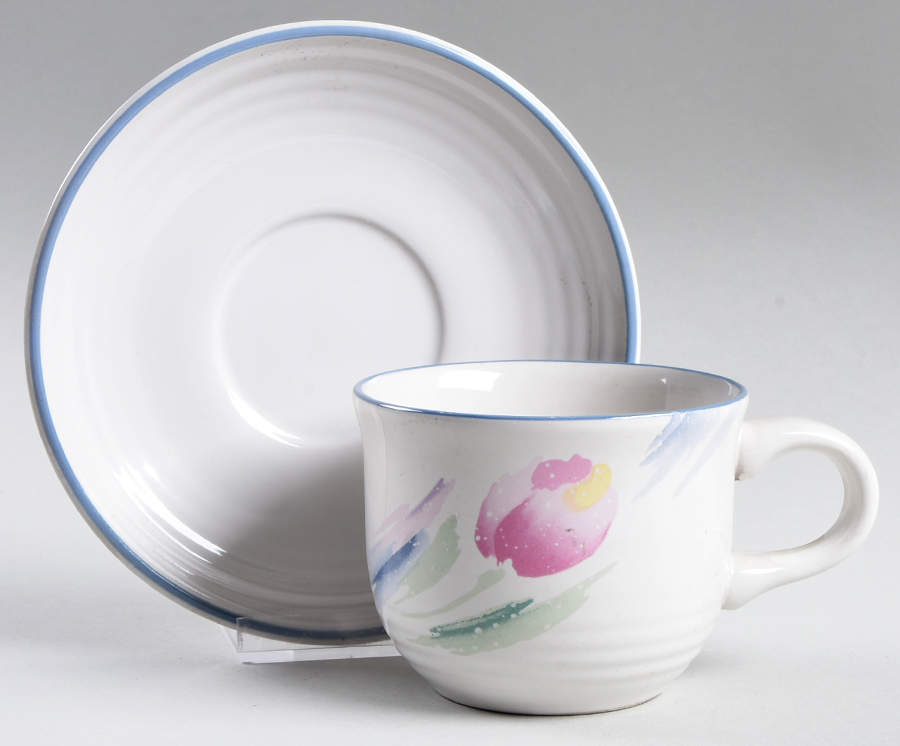 Light Wind Flat Cup & Saucer Set by International-1