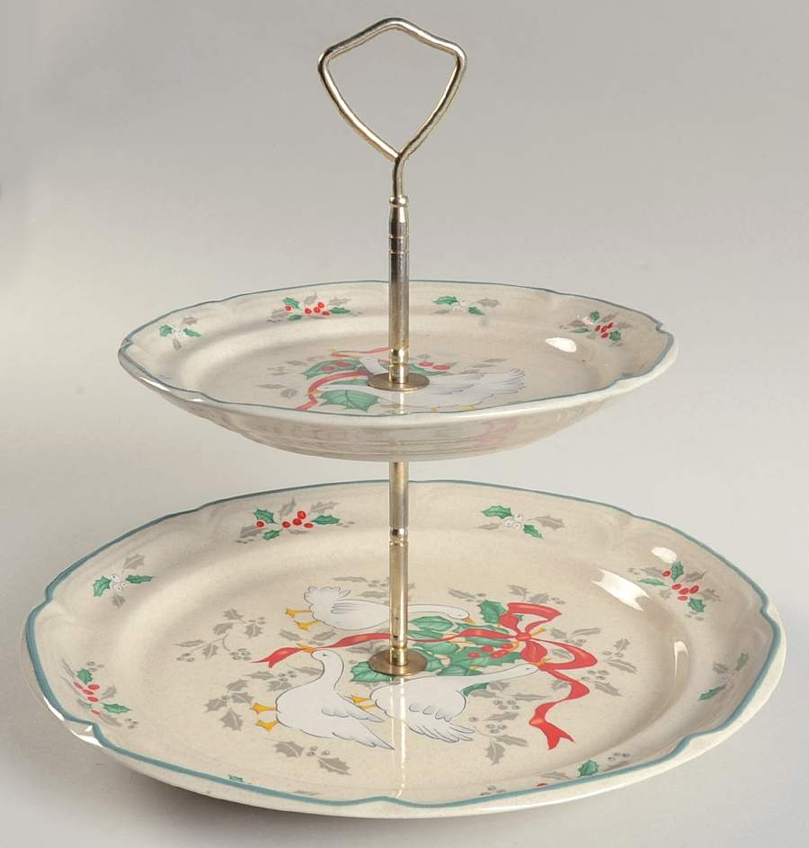 Marmalade Christmas 2 Tiered Serving Tray (Dinner & Salad Plate) by International-1