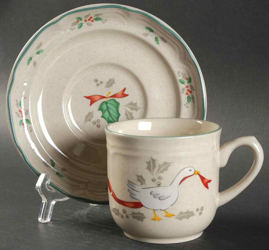 Marmalade Christmas Flat Cup & Saucer Set by International-1