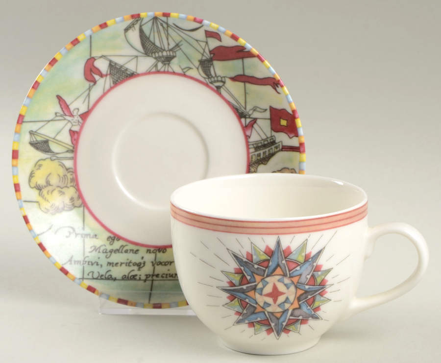 Magellan Flat Cup & Saucer Set by International-1