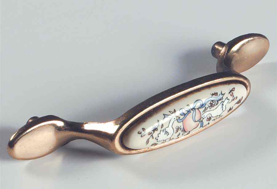 Marmalade Ceramic on Brass Cabinet Pull by International-1