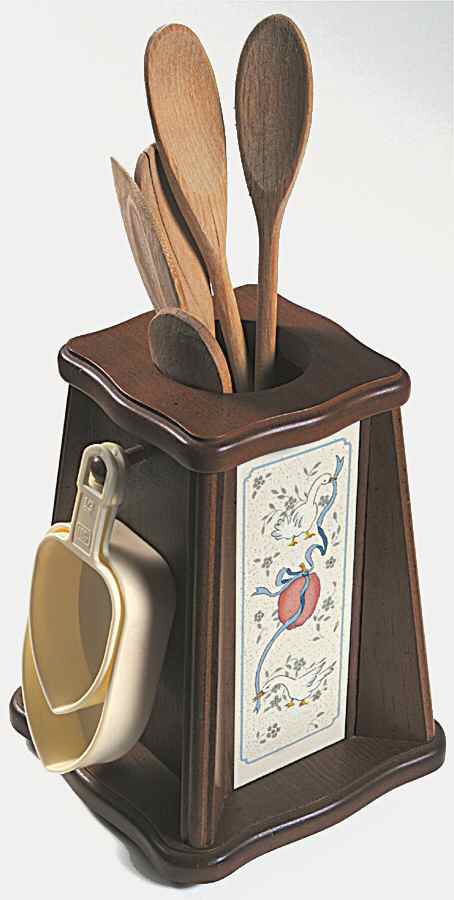 Marmalade Wood Utensil Caddy Set by International-1